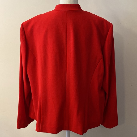 Danny & Nicole red women’s blazer jacket hook & eye closure plus size 24W - Picture 7 of 15